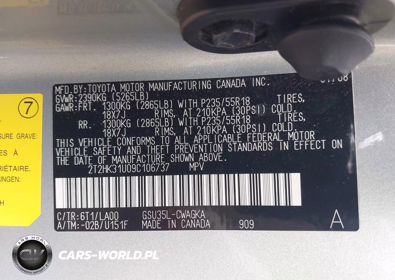 2009 Lexus Rx 350 VIN:2T2HK31U09C106737 - 9