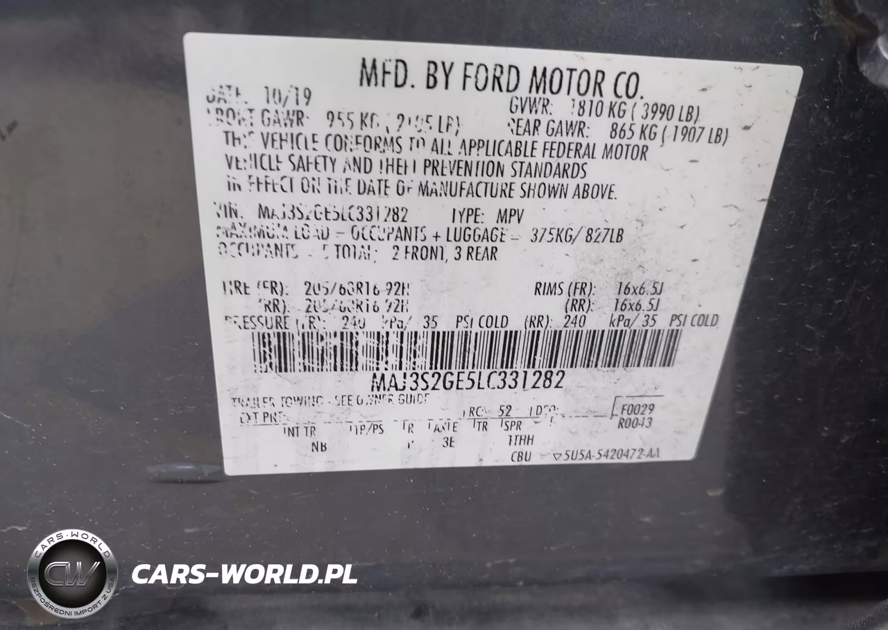 2020 Ford Ecosport Se VIN:MAJ3S2GE5LC331282 - 9