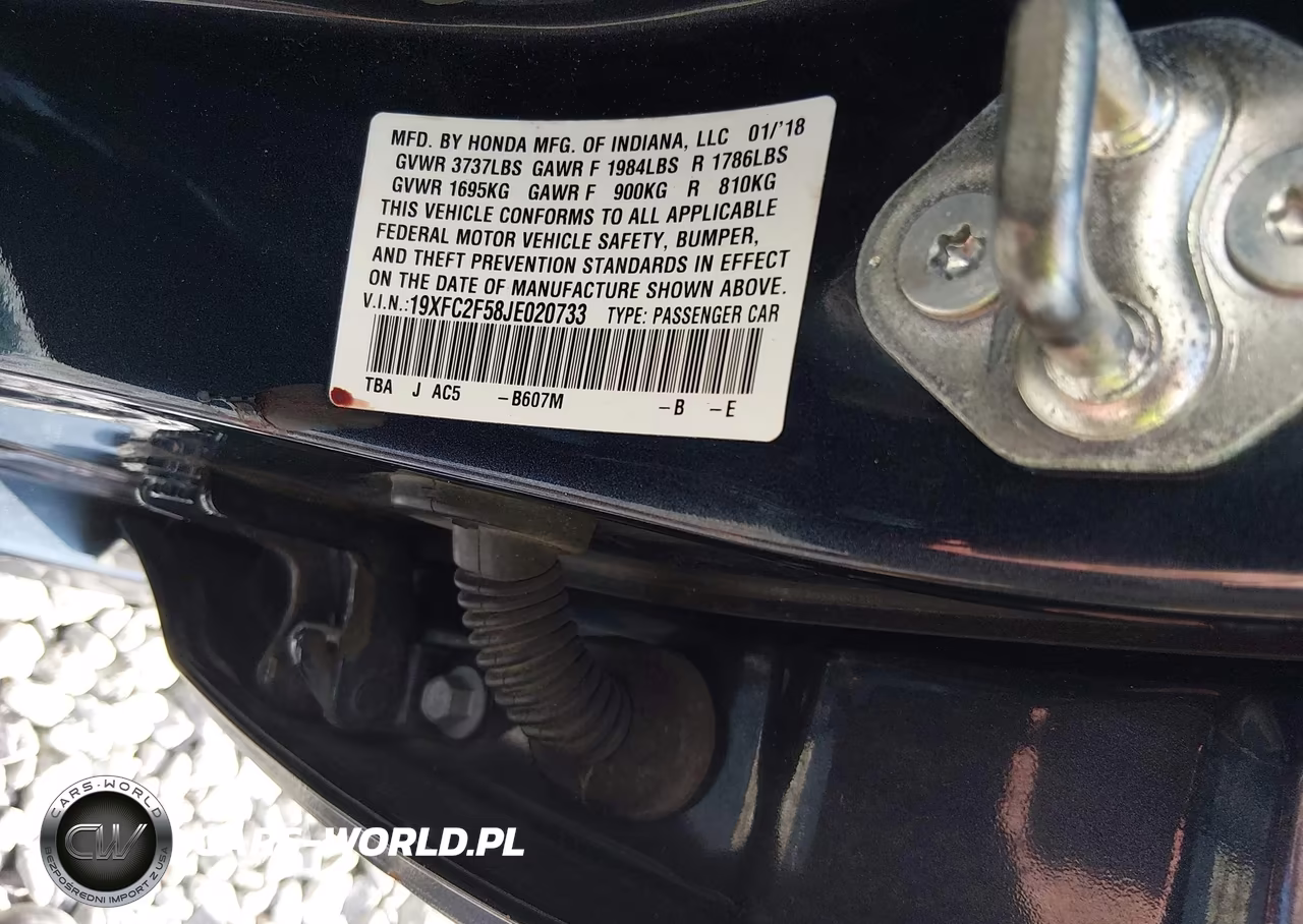 2018 Honda Civic Lx VIN:19XFC2F58JE020733 - 9