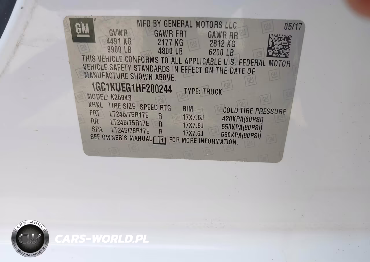 2017 Chevrolet Silverado 2500Hd Work Truck VIN:1GC1KUEG1HF200244 - 9
