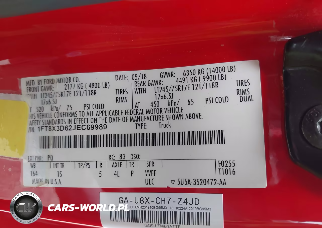 2018 Ford F-350 Lariat-Xl-Xlt VIN:1FT8X3D62JEC69989 - 9