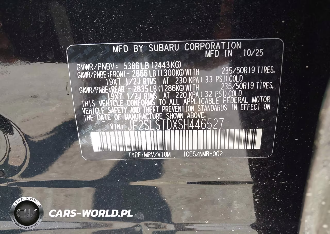 2025 Subaru Forester Touring Hybrid VIN:JF2SLSTDXSH446527 - 9