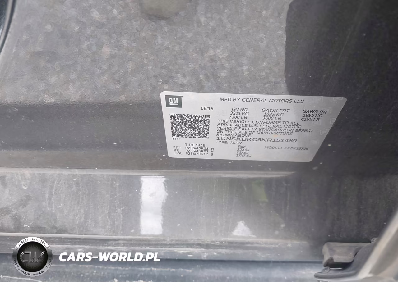 2019 Chevrolet Tahoe Lt VIN:1GNSKBKC5KR151489 - 9