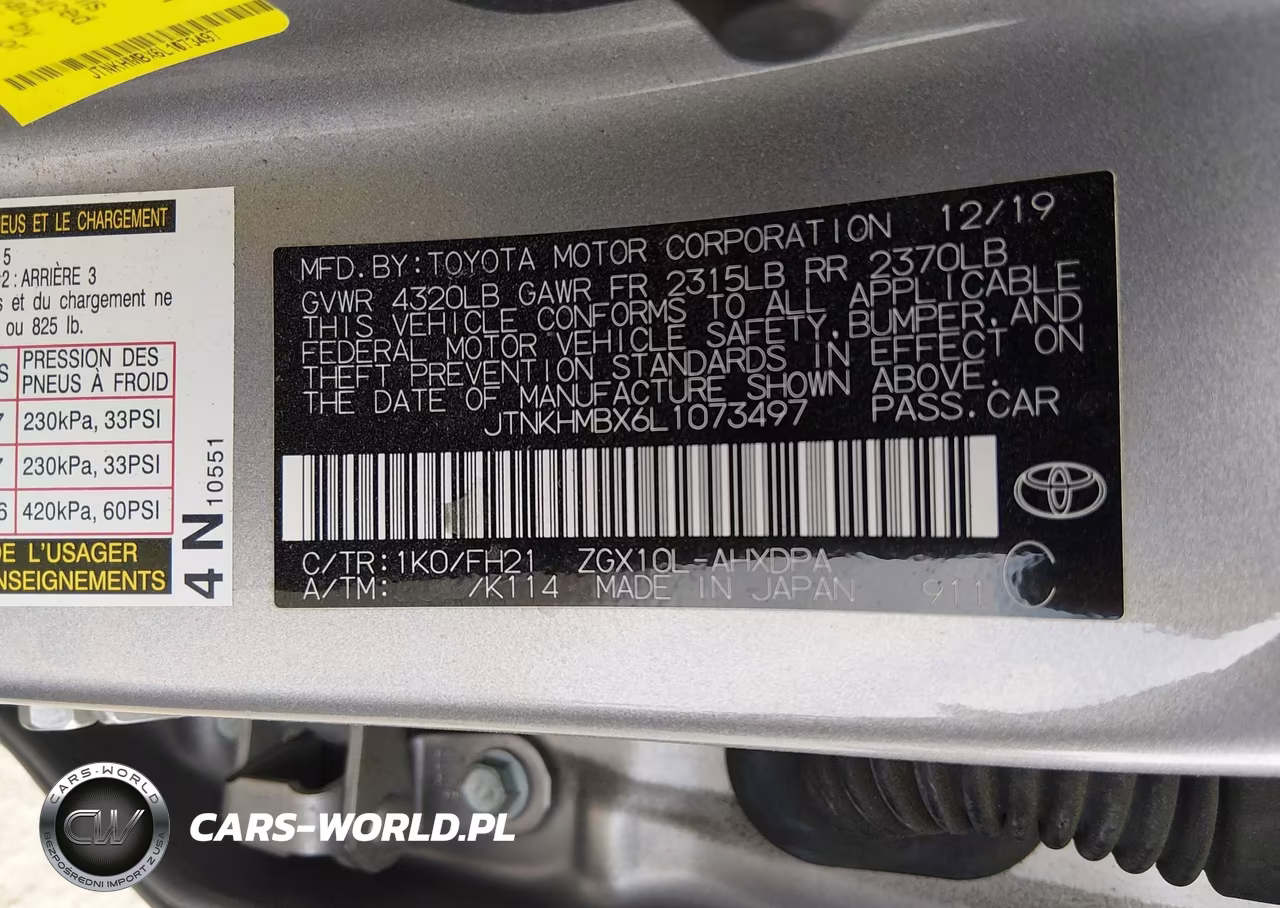 2020 Toyota C-Hr Le VIN:JTNKHMBX6L1073497 - 9