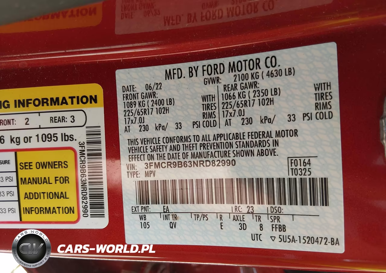 2022 Ford Bronco Sport Big Bend VIN:3FMCR9B63NRD82990 - 9