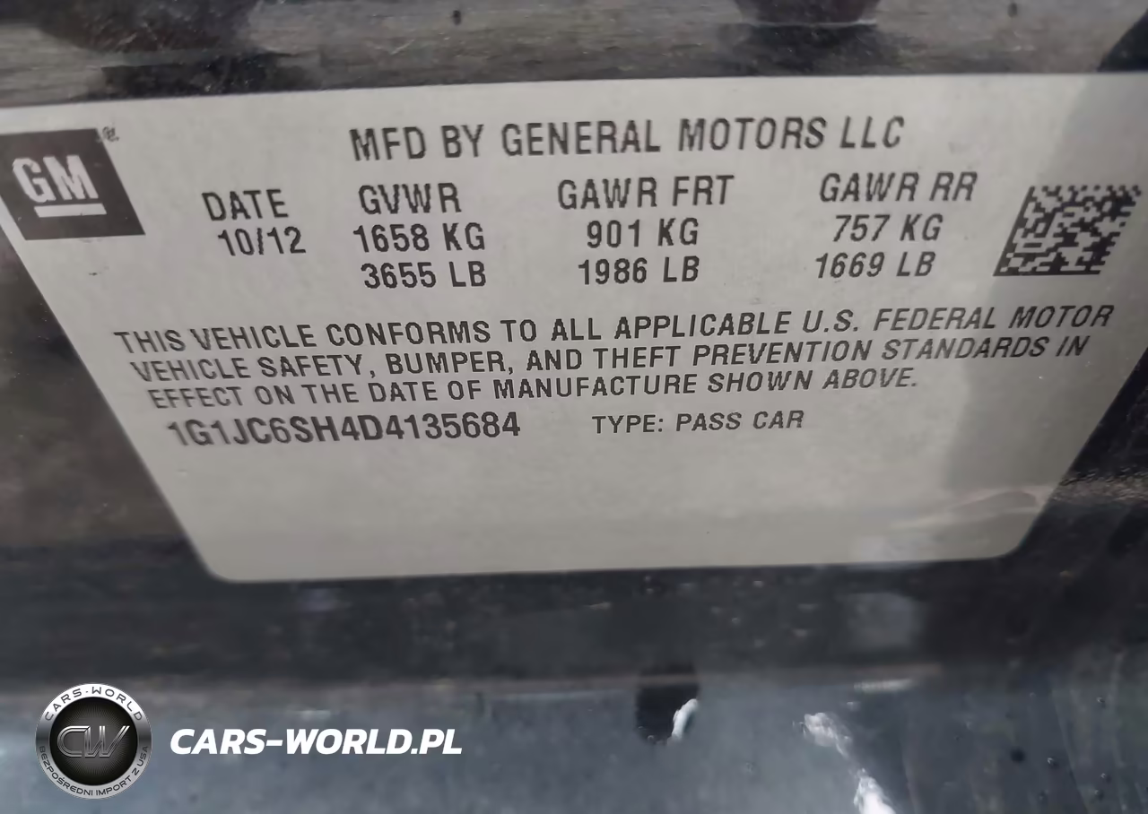2013 Chevrolet Sonic Lt Auto VIN:1G1JC6SH4D4135684 - 9