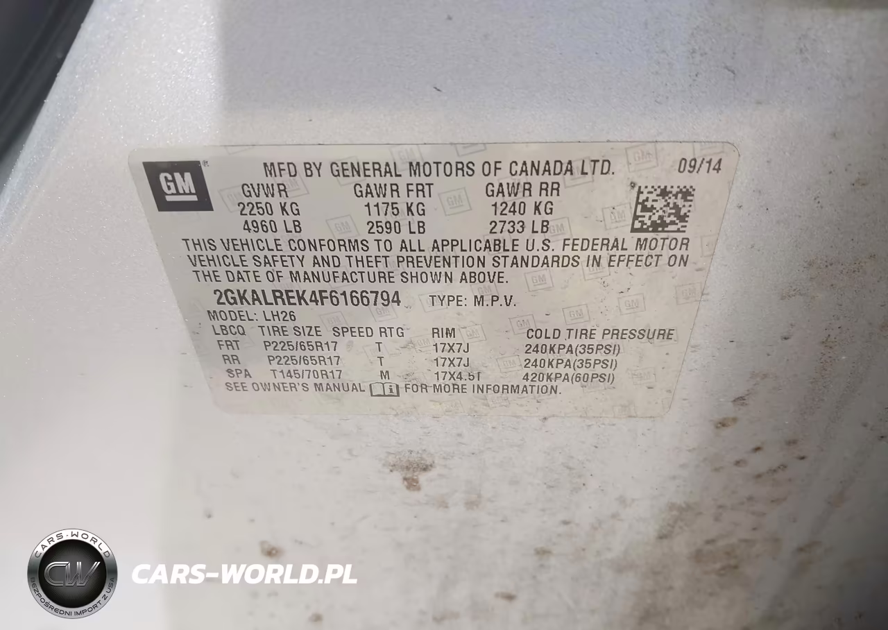 2015 GMC Terrain Sle-2 VIN:2GKALREK4F6166794 - 9