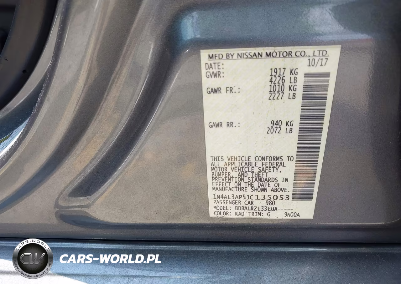 2018 Nissan Altima 2.5 Sl VIN:1N4AL3AP5JC135053 - 9