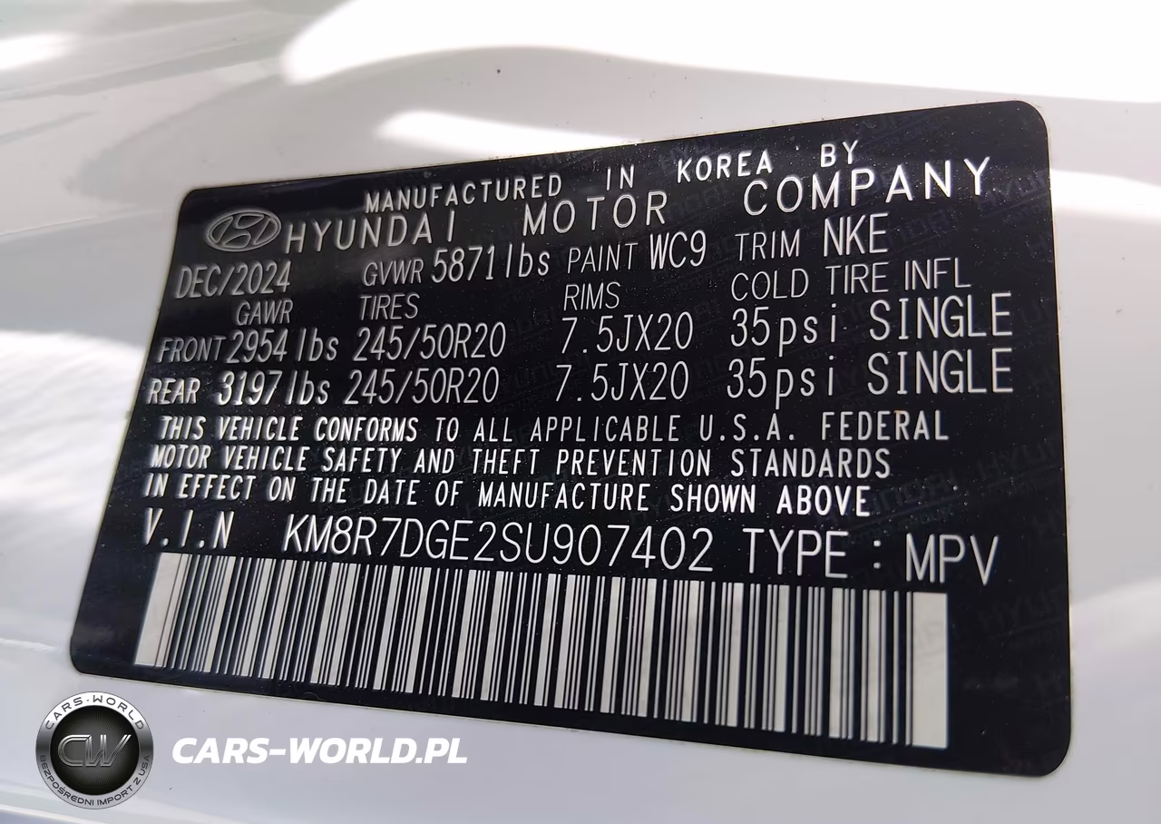 2025 Hyundai Palisade Calligraphy Night Edition VIN:KM8R7DGE2SU907402 - 9