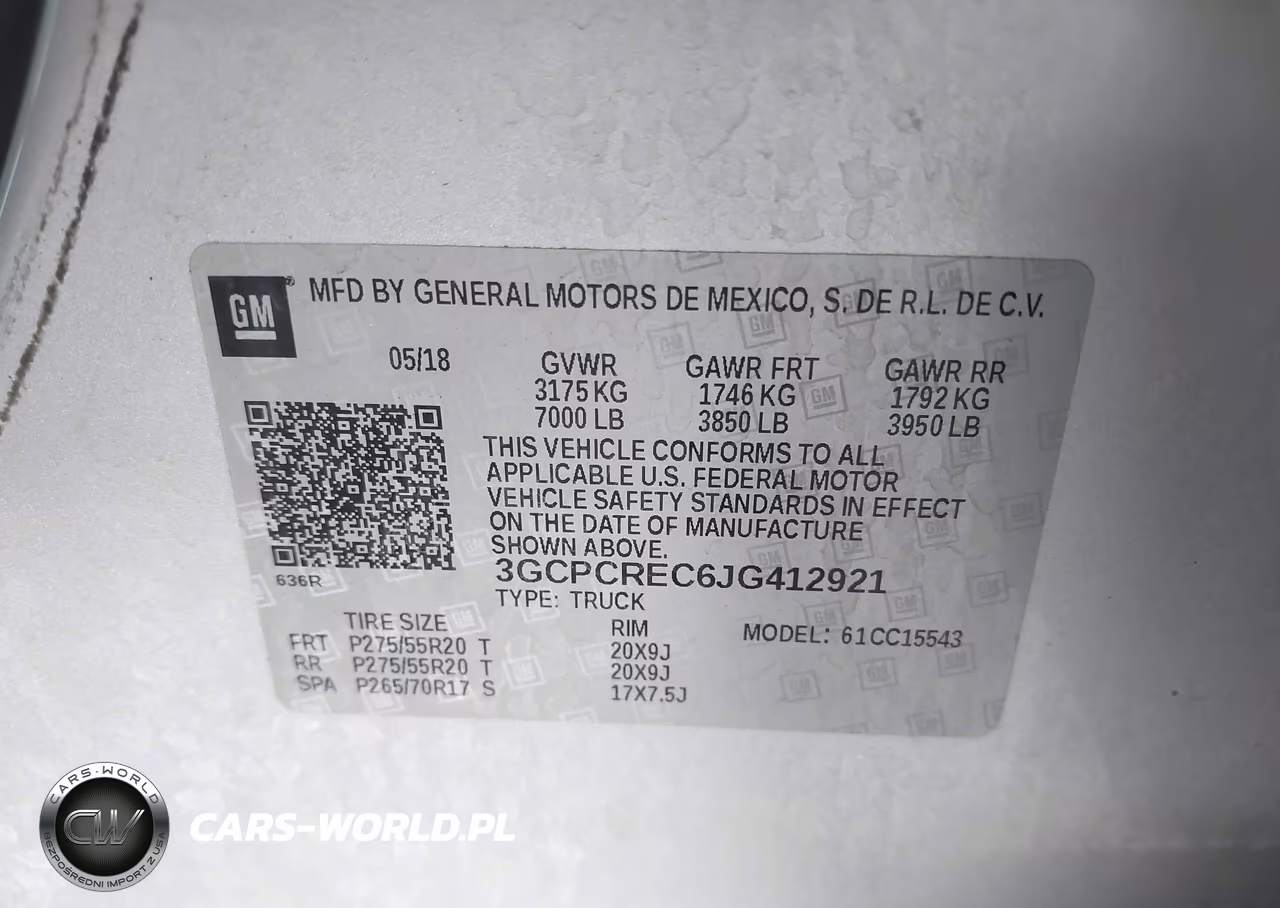 2018 Chevrolet Silverado 1500 1Lt VIN:3GCPCREC6JG412921 - 9