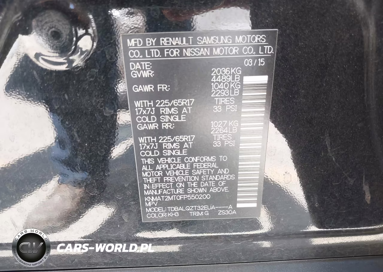 2015 Nissan Rogue Sv VIN:KNMAT2MT0FP550200 - 9