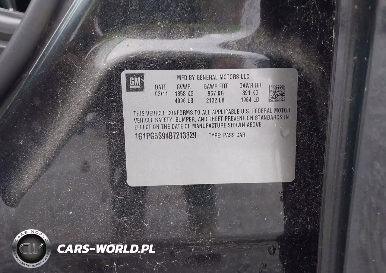 2011 Chevrolet Cruze 2Lt VIN:1G1PG5S94B7213829 - 9