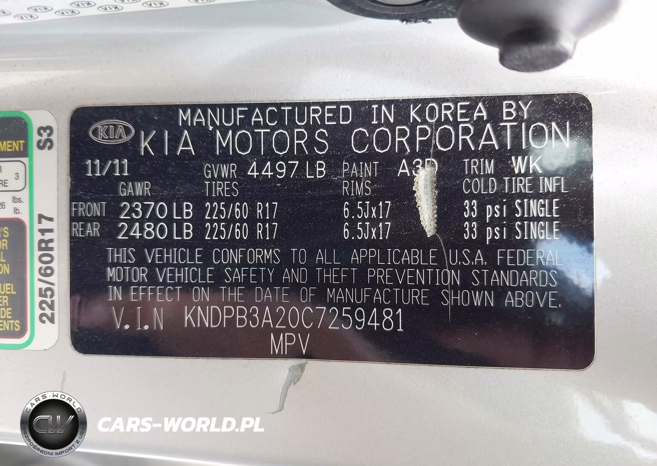 2012 Kia Sportage Lx VIN:KNDPB3A20C7259481 - 9