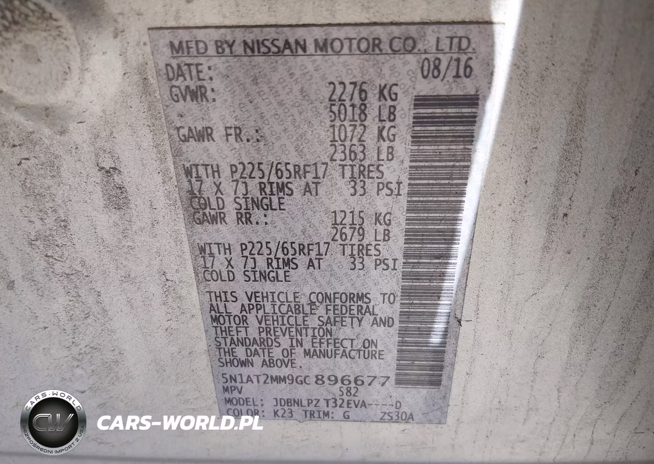 2016 Nissan Rogue S VIN:5N1AT2MM9GC896677 - 9