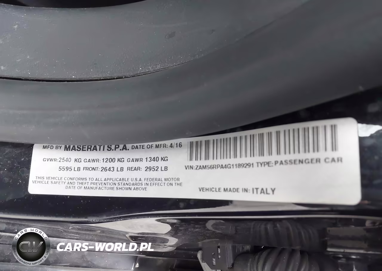 2016 Maserati Quattroporte S VIN:ZAM56RPA4G1189291 - 9