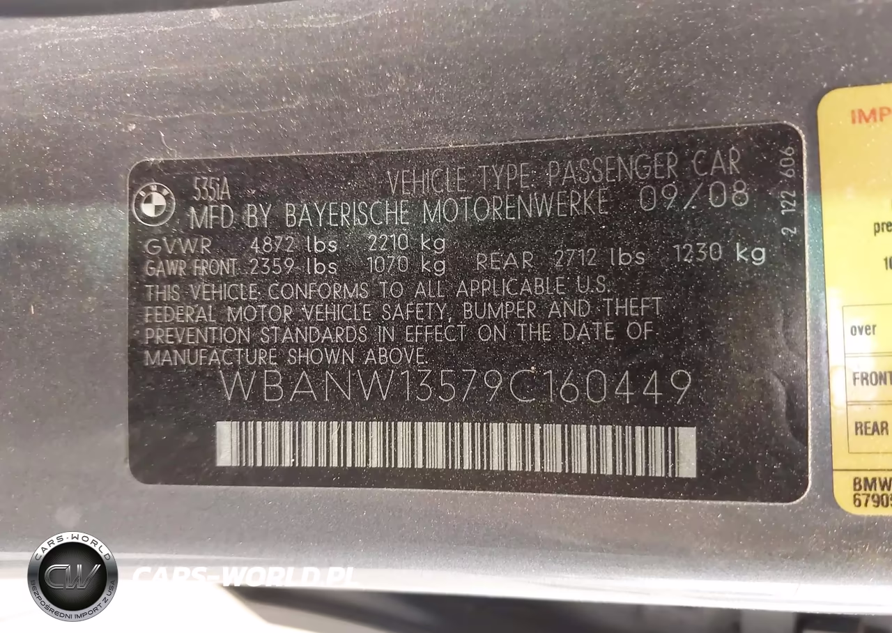 2009 BMW 535I VIN:WBANW13579C160449 - 9