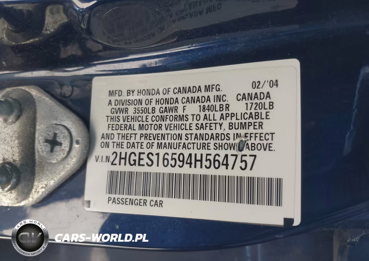 2004 Honda Civic Lx VIN:2HGES16594H564757 - 9
