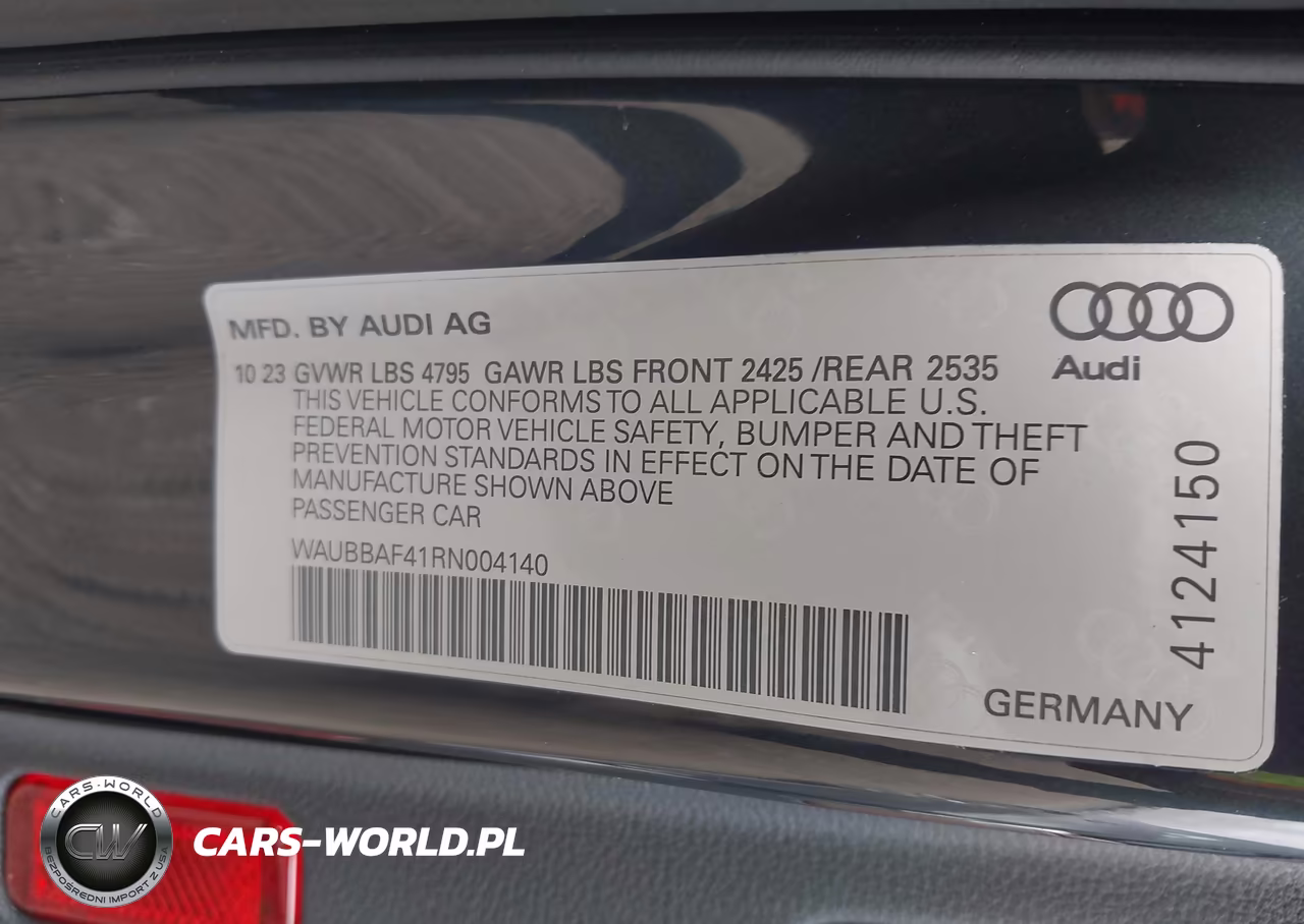 2024 Audi A4 Premium Plus 40 Tfsi Quattro S Tronic VIN:WAUBBAF41RN004140 - 9