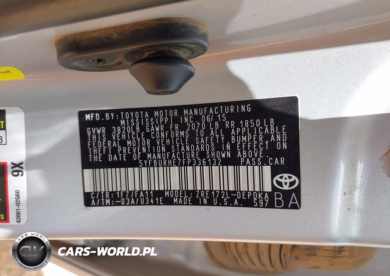 2015 Toyota Corolla L VIN:5YFBURHE7FP336132 - 9