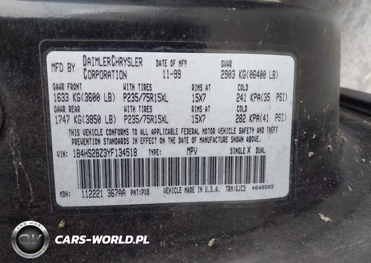 2000 Dodge Durango VIN:1B4HS28Z3YF134518 - 9