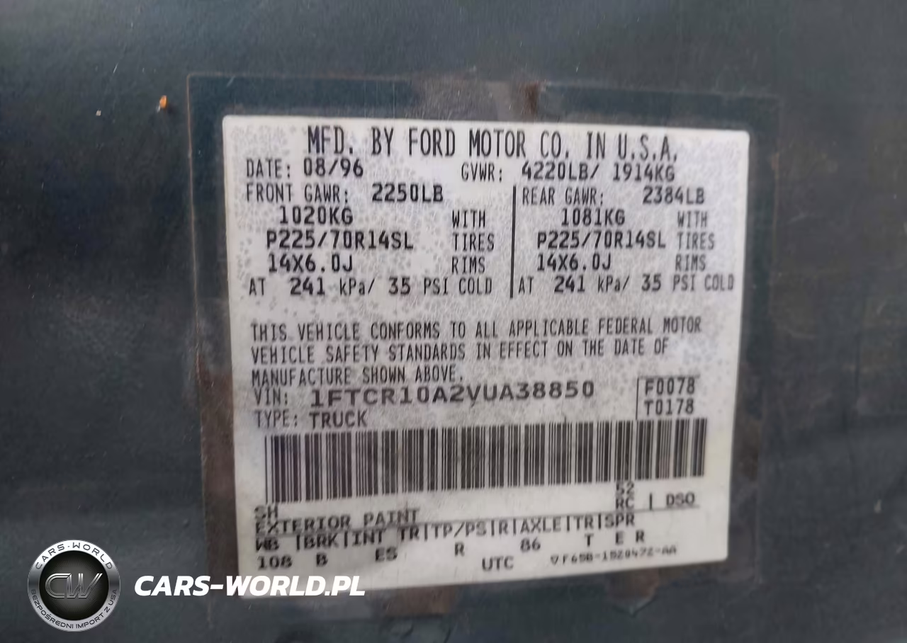 1997 Ford Ranger Splash-Xlt VIN:1FTCR10A2VUA38850 - 9