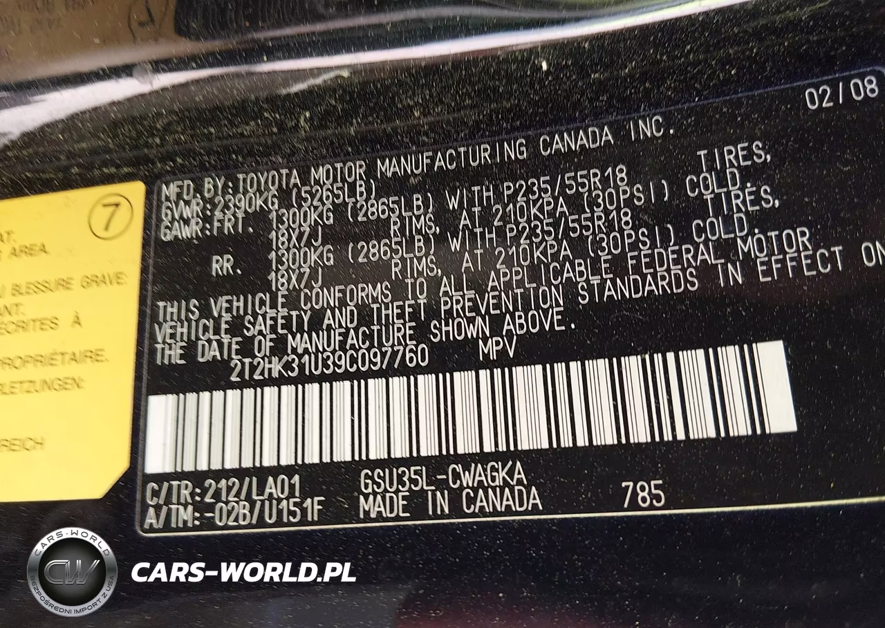 2009 Lexus Rx 350 VIN:2T2HK31U39C097760 - 9