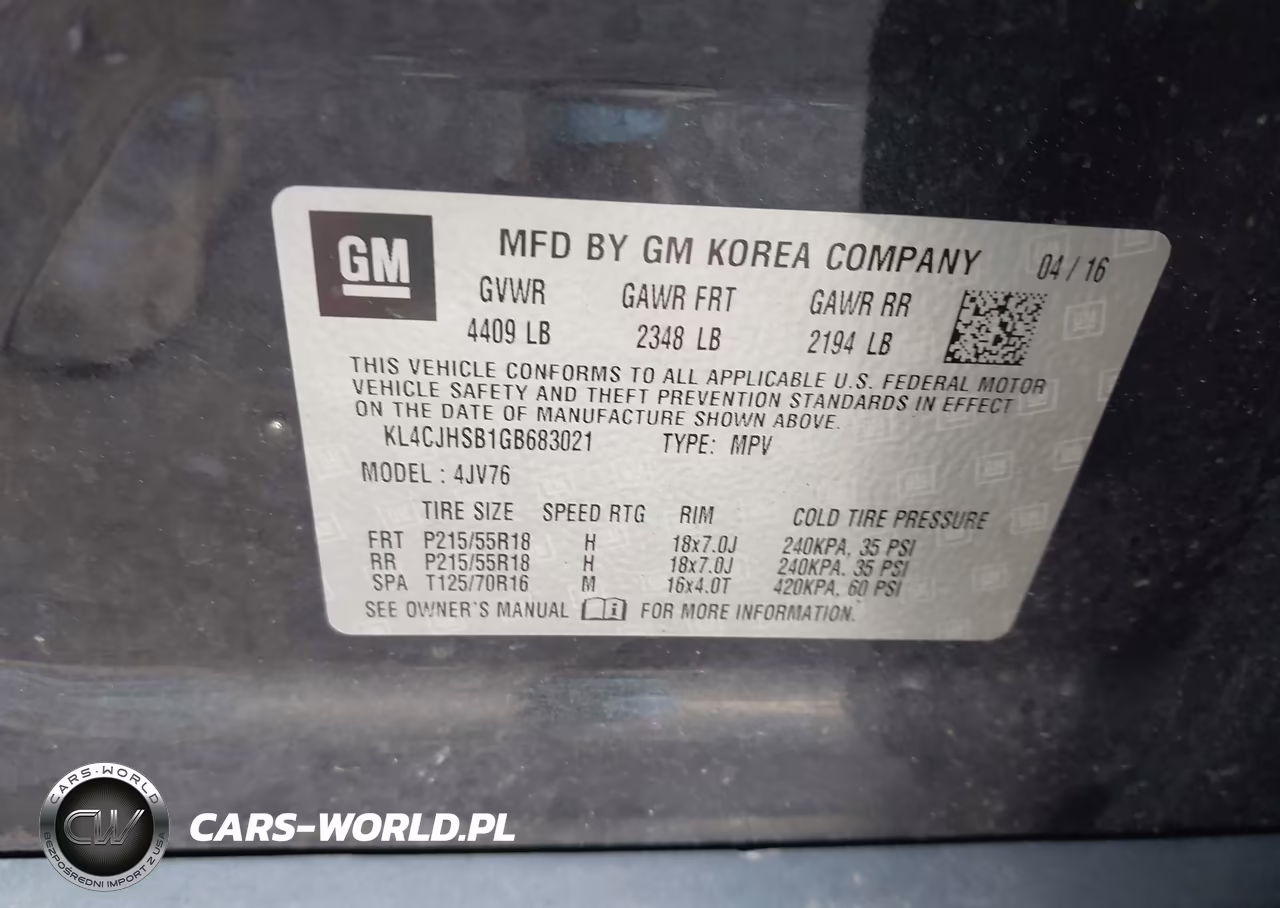 2016 Buick Encore Premium VIN:KL4CJHSB1GB683021 - 9