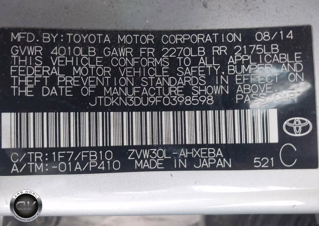 2015 Toyota Prius Three VIN:JTDKN3DU9F0398598 - 9