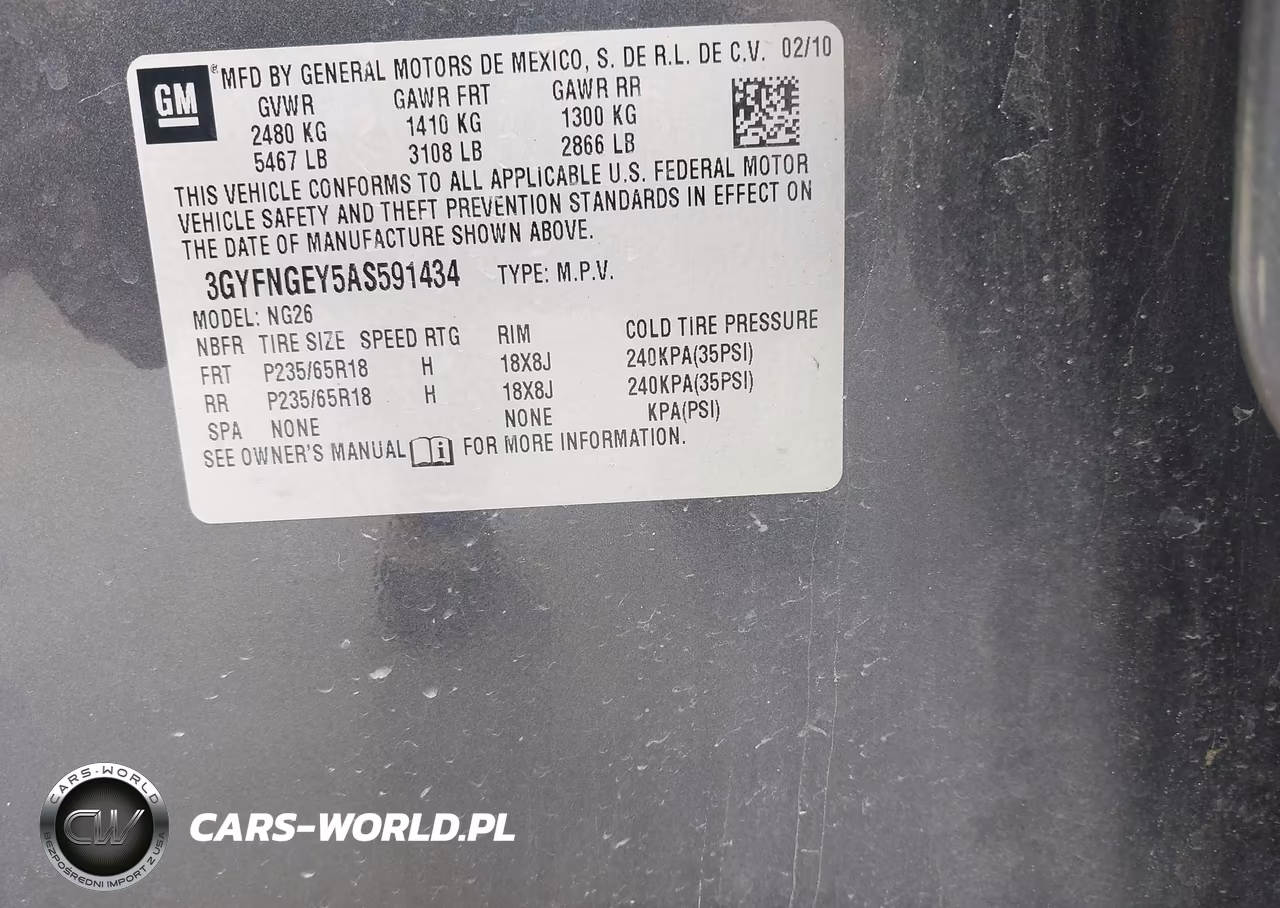 2010 Cadillac Srx Standard VIN:3GYFNGEY5AS591434 - 9