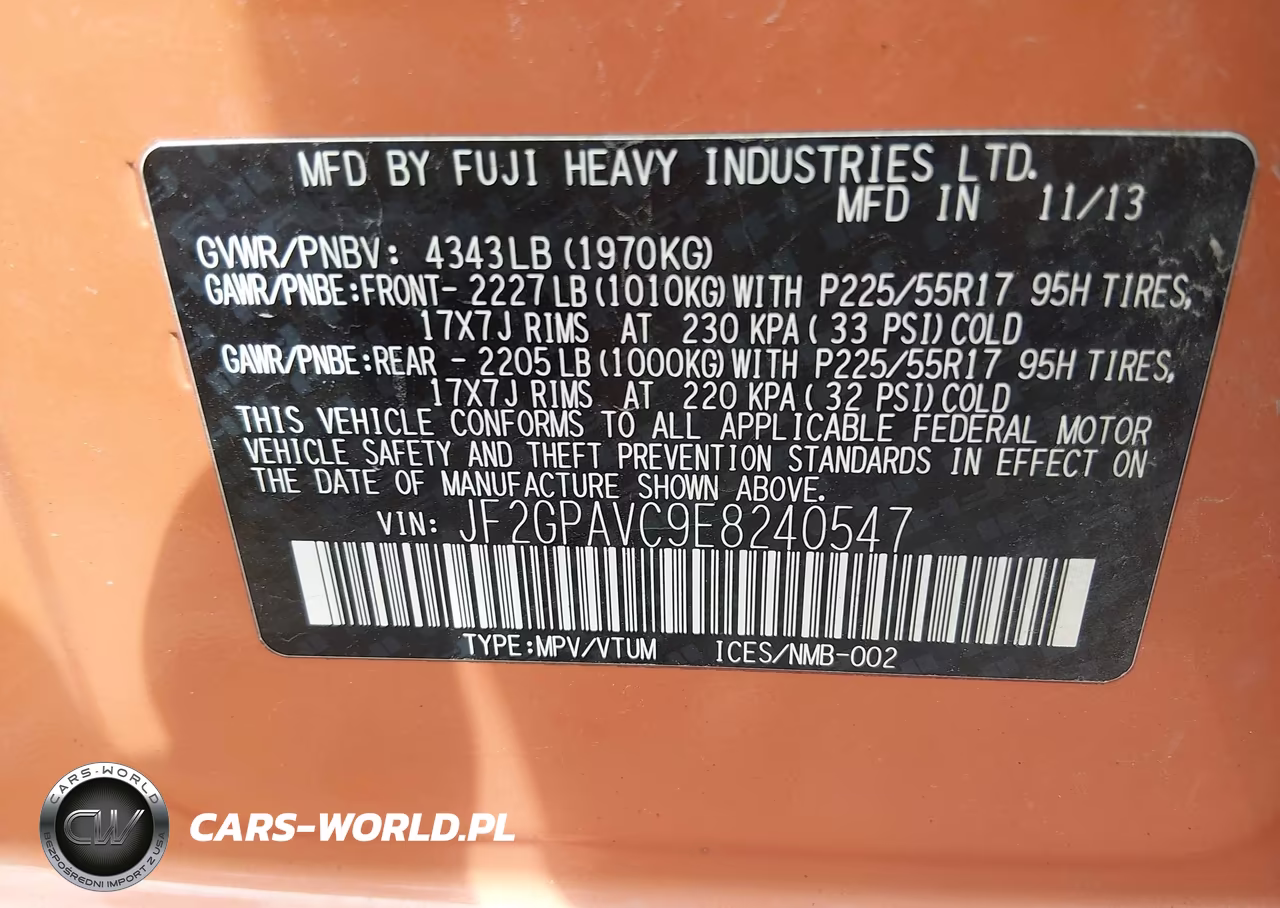 2014 Subaru Xv Crosstrek 2.0I Premium VIN:JF2GPAVC9E8240547 - 9