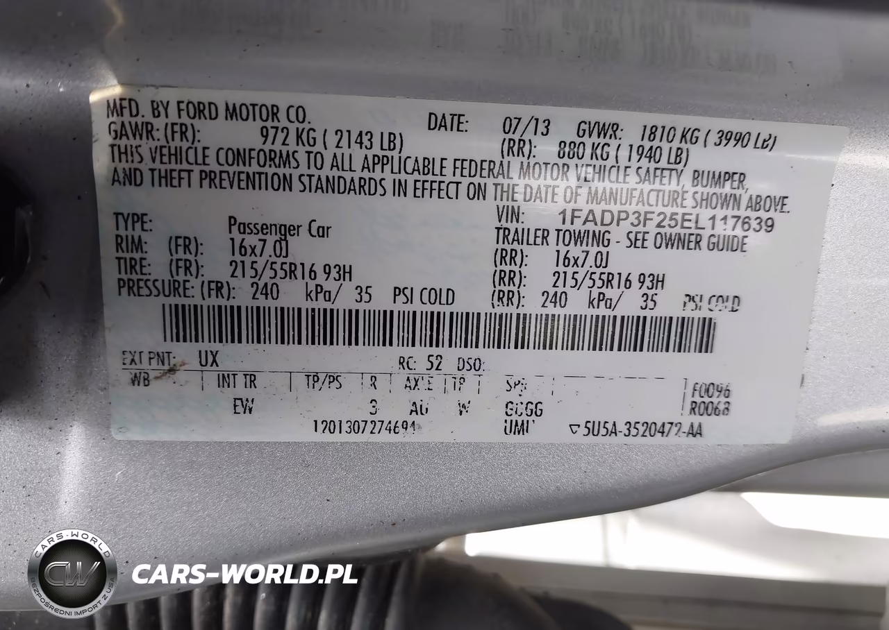 2014 Ford Focus Se VIN:1FADP3F25EL117639 - 9
