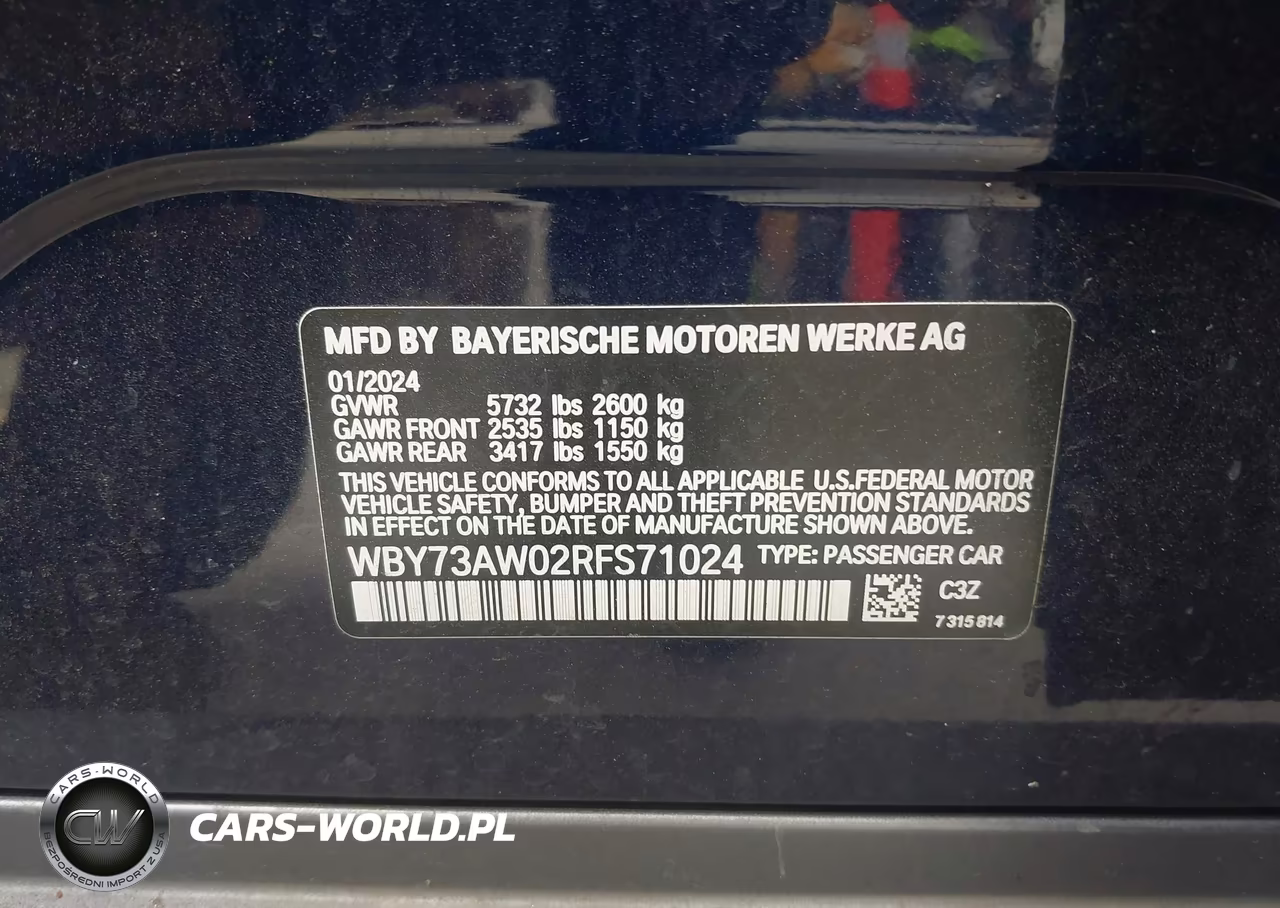 2024 BMW I4 Gran Coupe Edrive40 VIN:WBY73AW02RFS71024 - 9