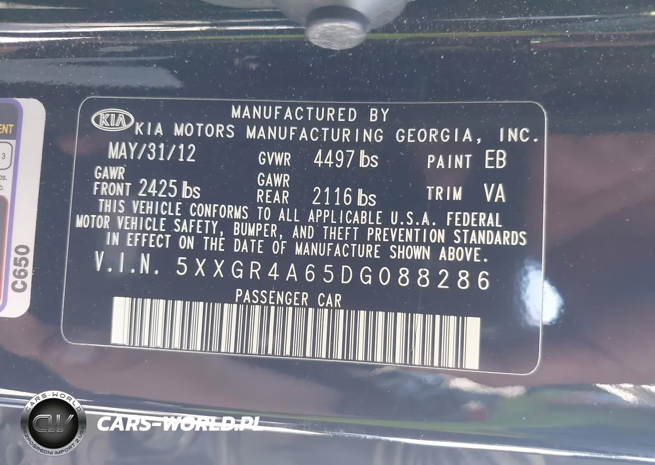 2013 Kia Optima Sx VIN:5XXGR4A65DG088286 - 9