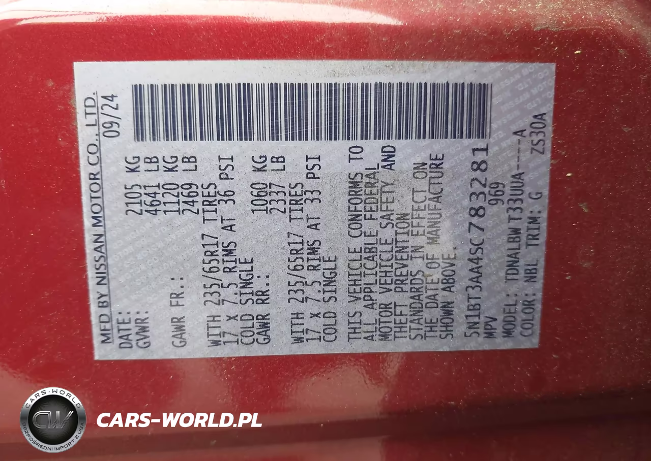 2025 Nissan Rogue S Fwd VIN:5N1BT3AA4SC783281 - 9