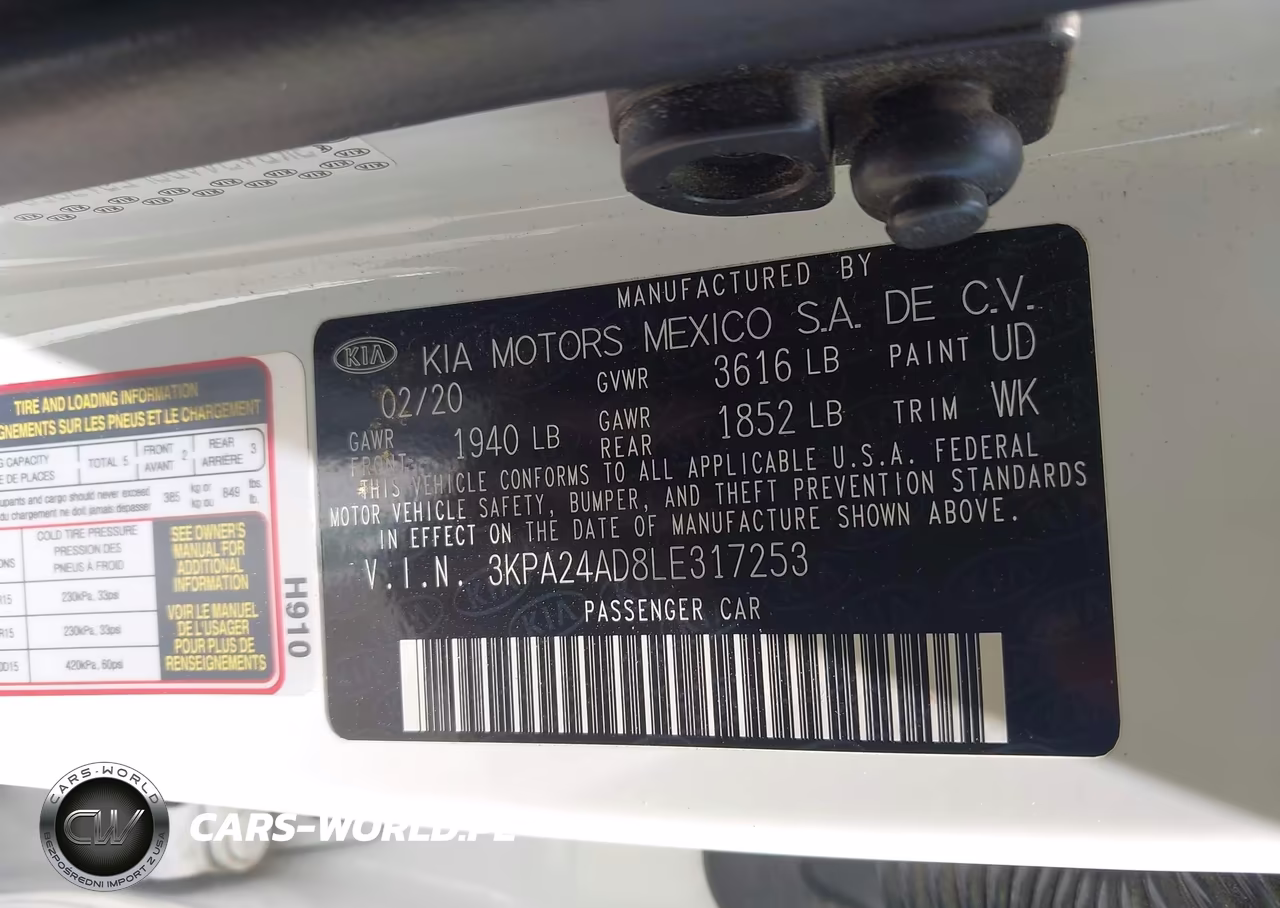 2020 Kia Rio S VIN:3KPA24AD8LE317253 - 9