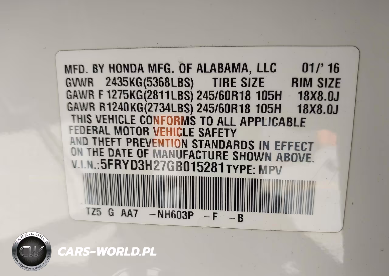 2016 Acura Mdx Acurawatch Plus Package VIN:5FRYD3H27GB015281 - 9