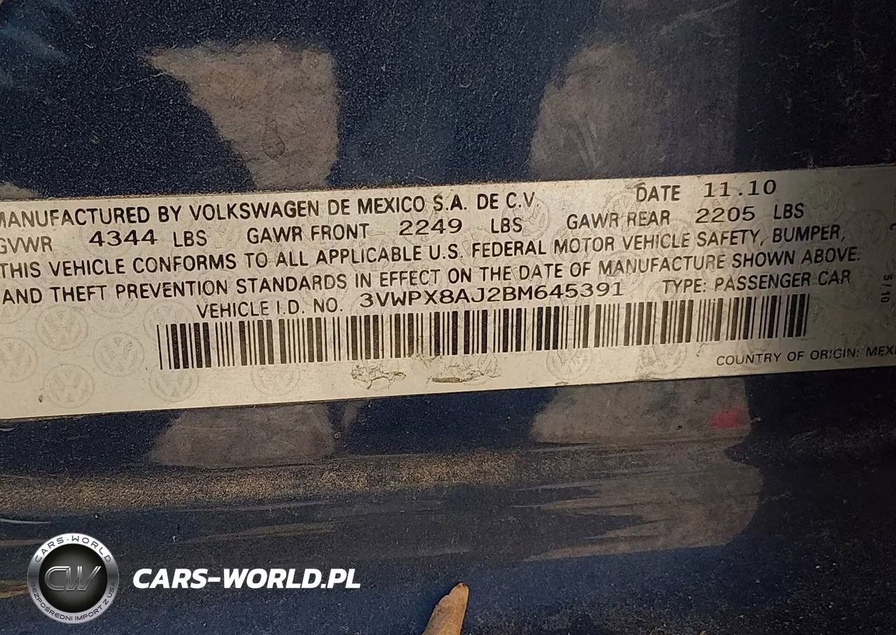 2011 Volkswagen Jetta Sportwagen 2.5L S VIN:3VWPX8AJ2BM645391 - 9