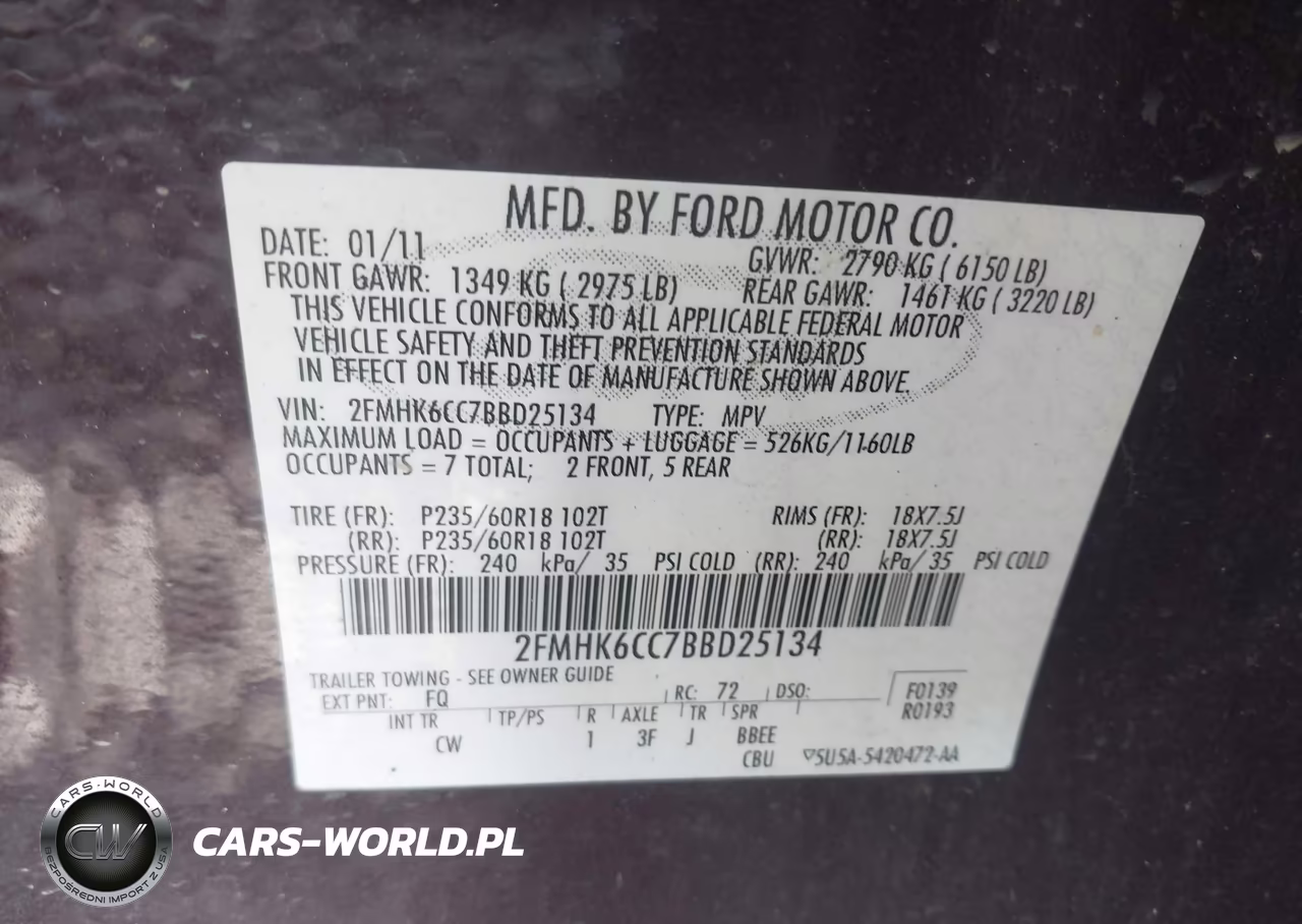 2011 Ford Flex Sel VIN:2FMHK6CC7BBD25134 - 9