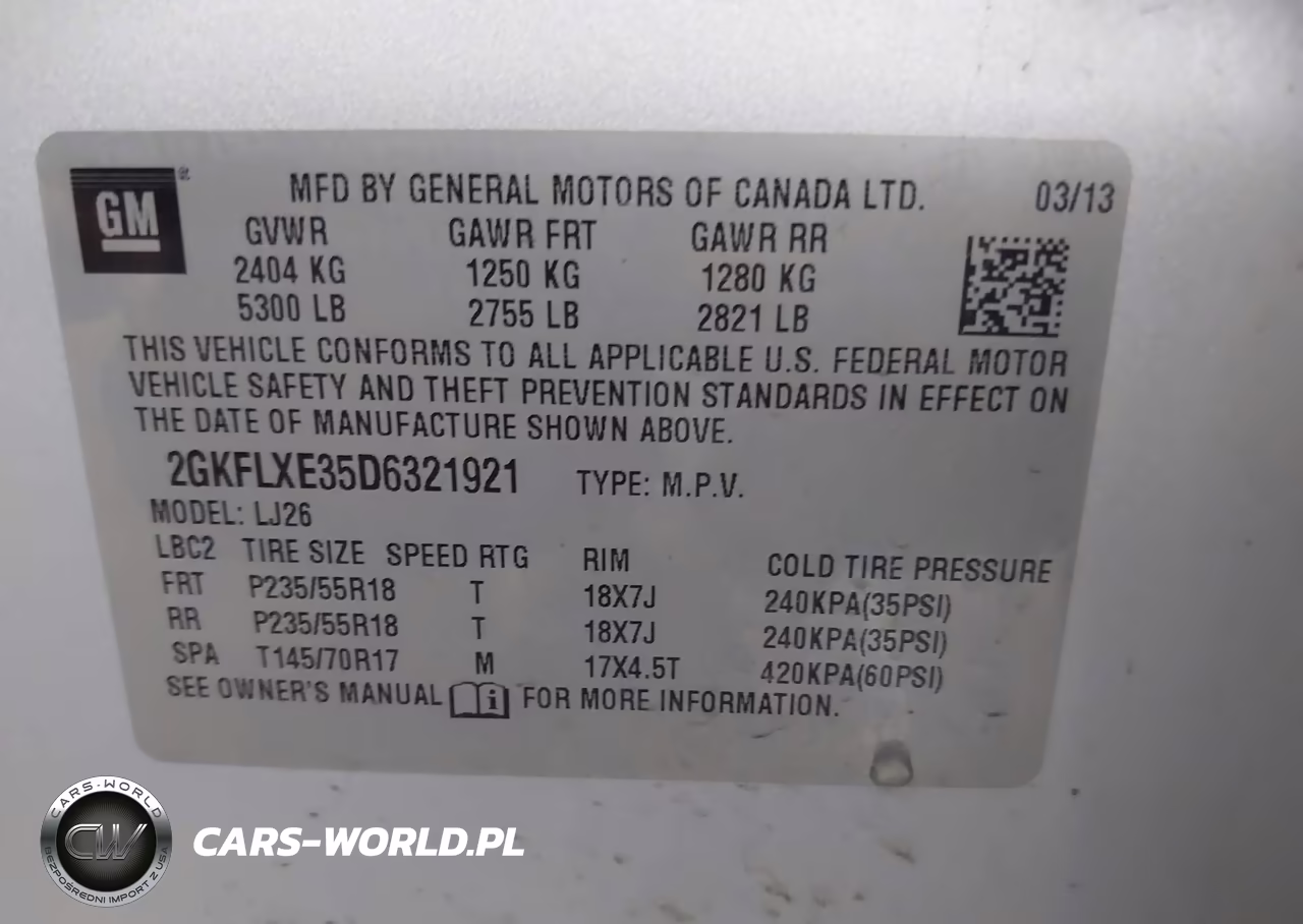 2013 GMC Terrain Slt-2 VIN:2GKFLXE35D6321921 - 9