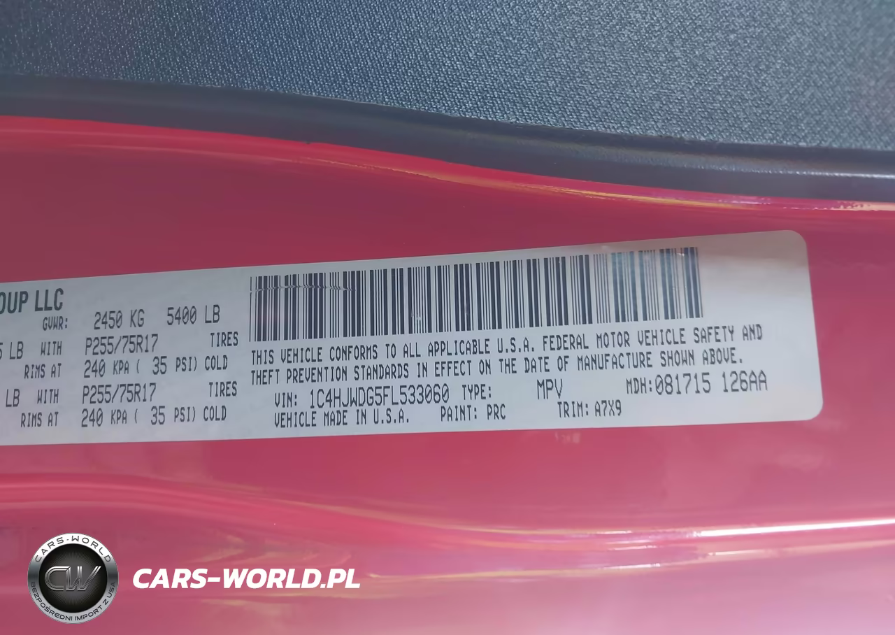 2015 Jeep Wrangler Unlimited Sport VIN:1C4HJWDG5FL533060 - 9