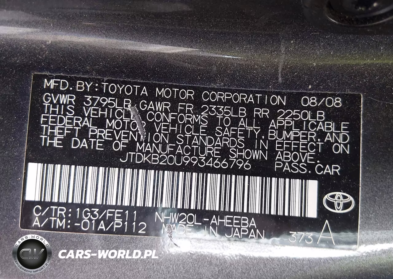 2009 Toyota Prius VIN:JTDKB20U993466796 - 9