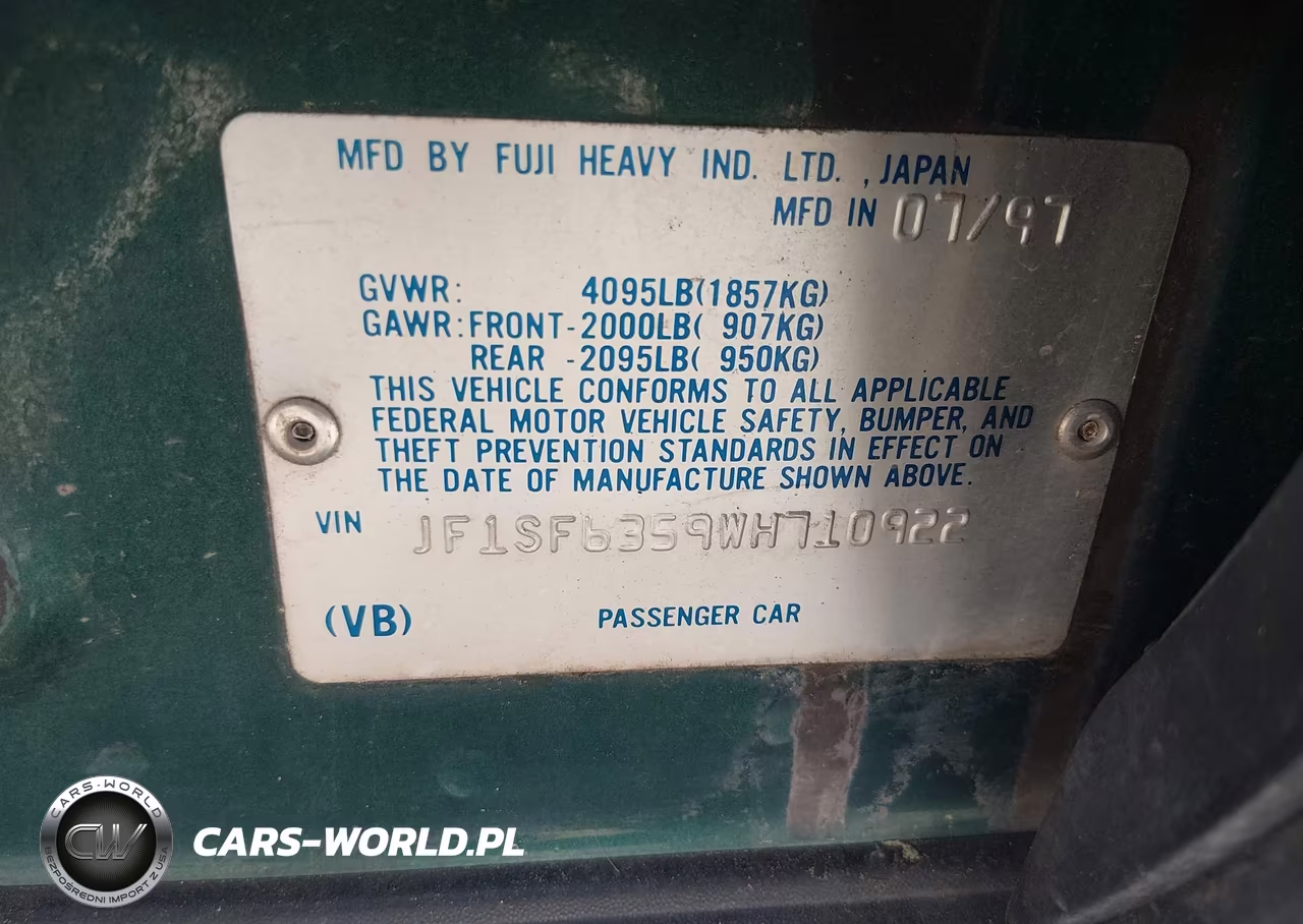 1998 Subaru Forester L VIN:JF1SF6359WH710922 - 9