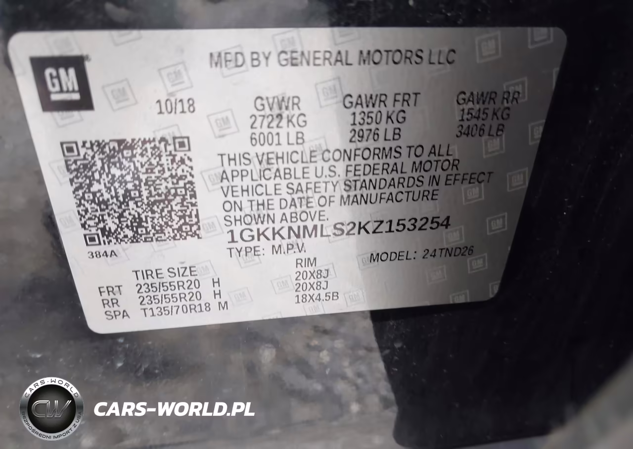 2019 GMC Acadia Slt-1 VIN:1GKKNMLS2KZ153254 - 9