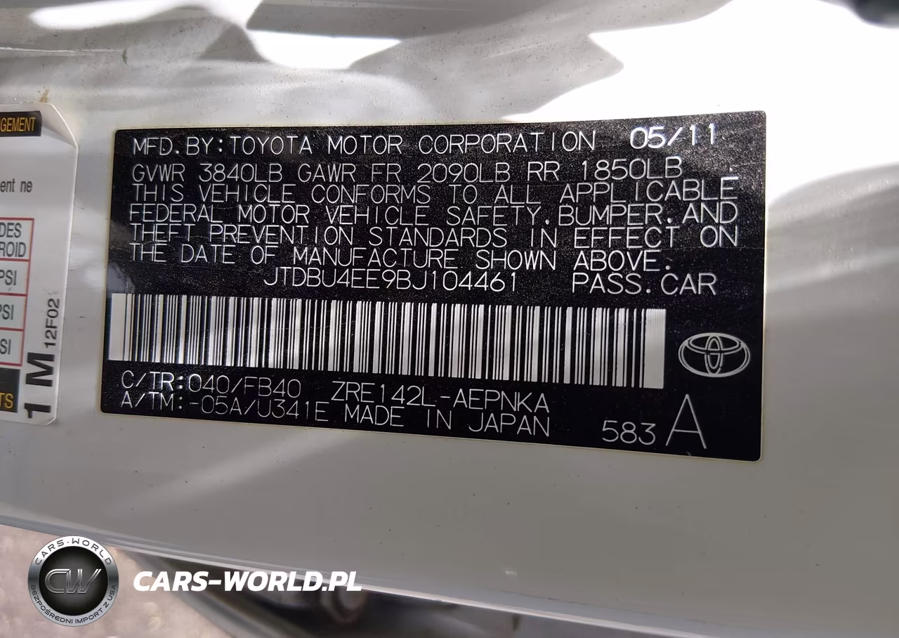 2011 Toyota Corolla Le VIN:JTDBU4EE9BJ104461 - 9