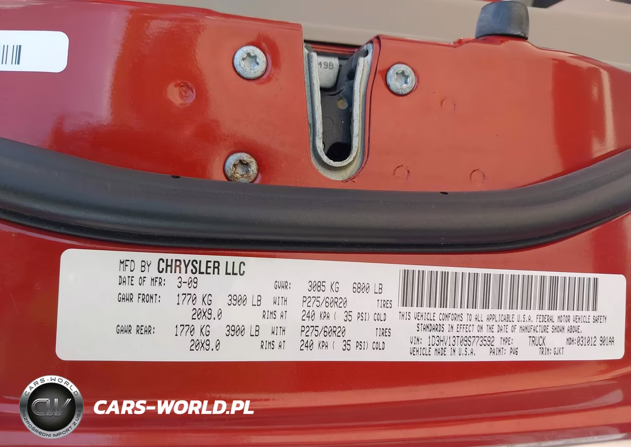 2009 Dodge Ram 1500 Laramie VIN:1D3HV13T09S773592 - 9