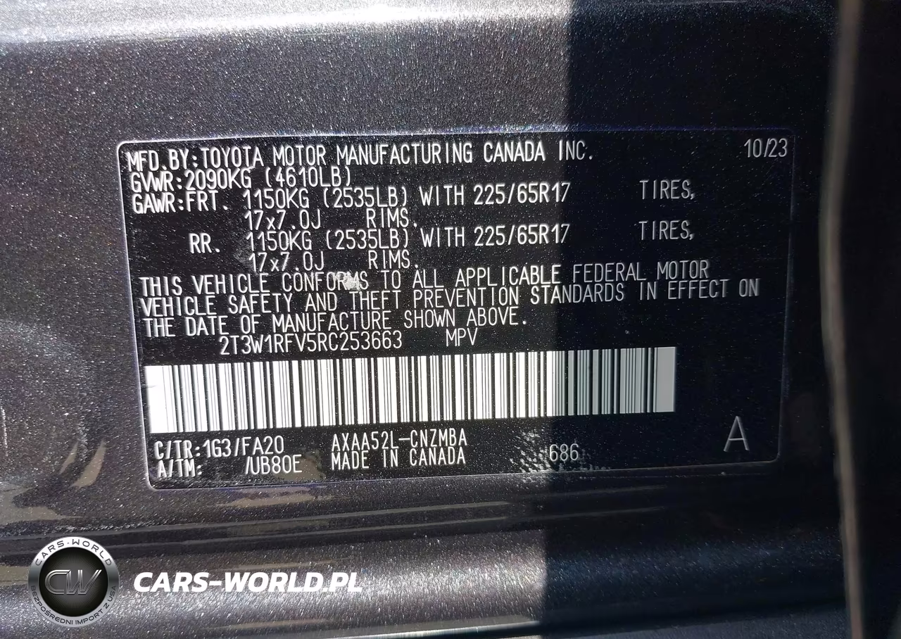 2024 Toyota Rav4 Xle VIN:2T3W1RFV5RC253663 - 9
