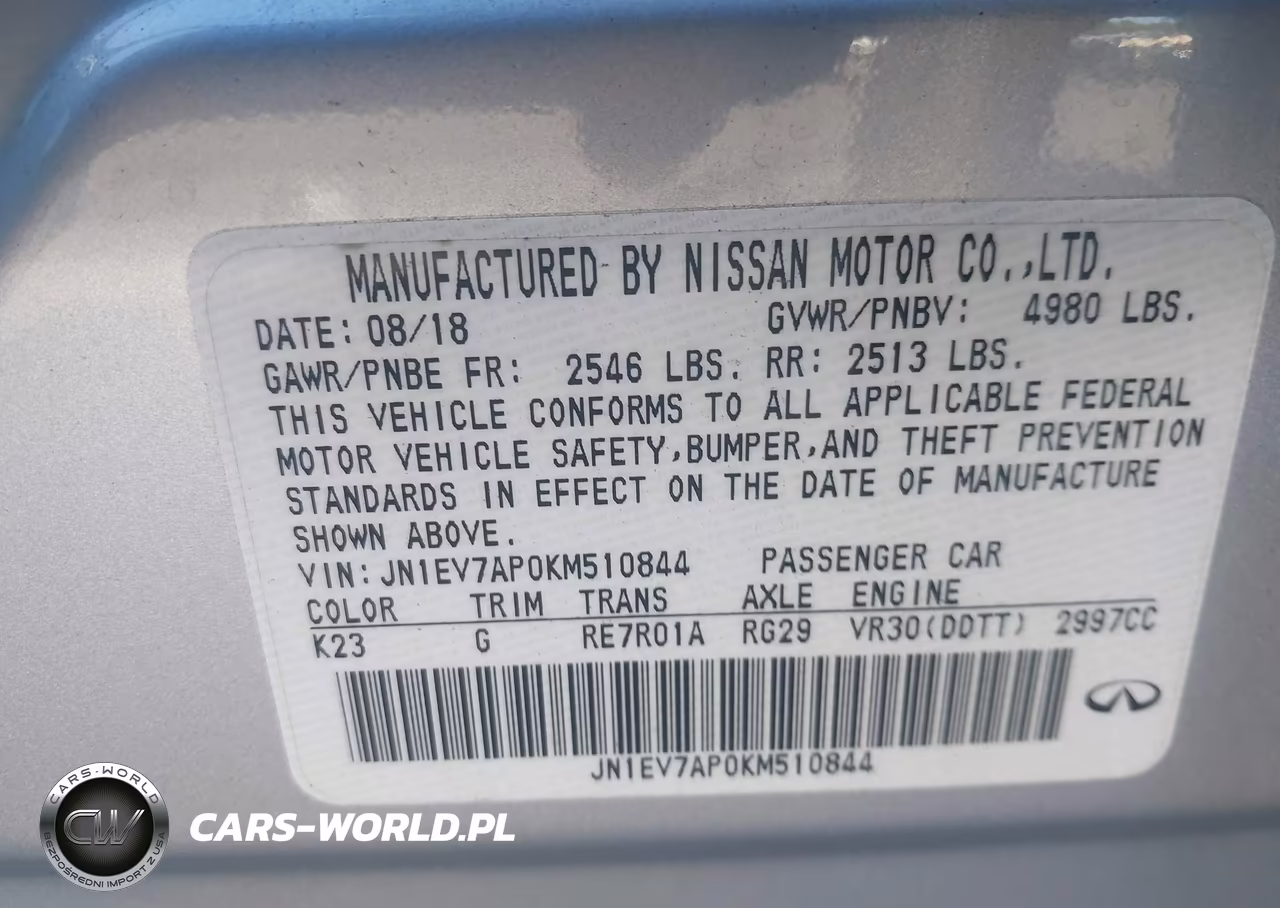 2019 Infiniti Q50 3.0T Sport VIN:JN1EV7AP0KM510844 - 9