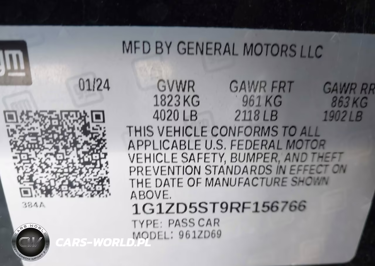 2024 Chevrolet Malibu Fwd 1Lt VIN:1G1ZD5ST9RF156766 - 9