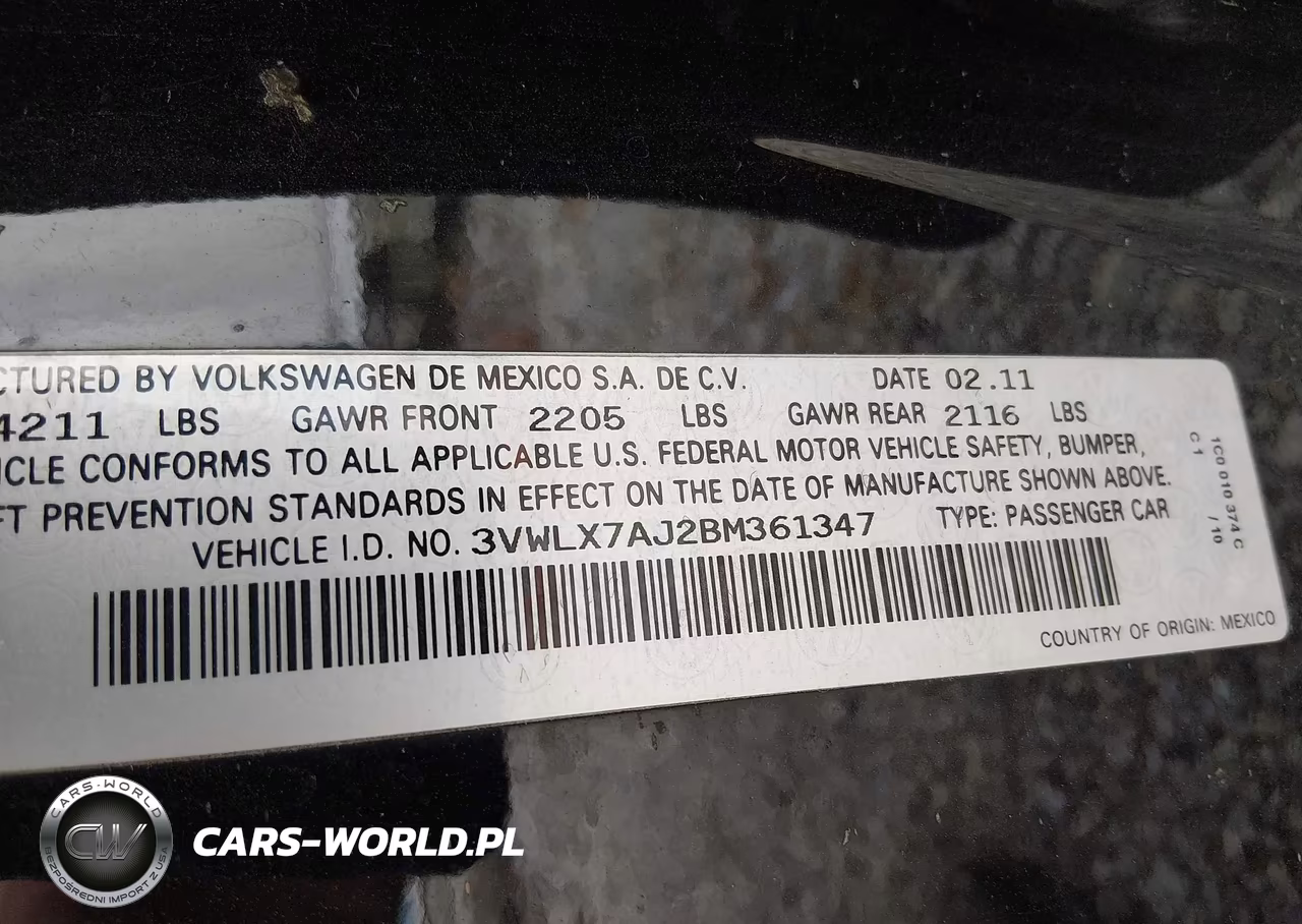 2011 Volkswagen Jetta 2.5L Sel VIN:3VWLX7AJ2BM361347 - 9
