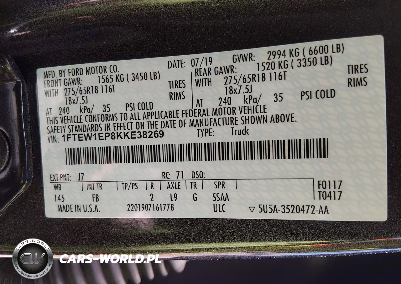 2019 Ford F-150 Xlt VIN:1FTEW1EP8KKE38269 - 9
